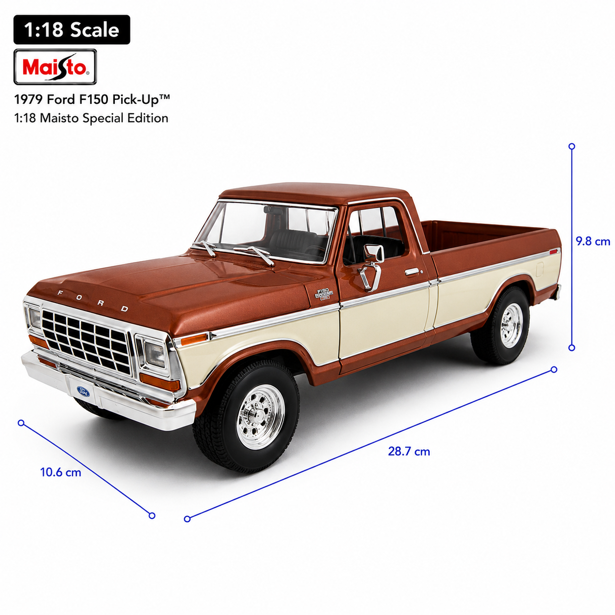 ماکت وانت فورد ۱۹۷۹ F150 مایستو ۱:۱۸ - تصویر 3