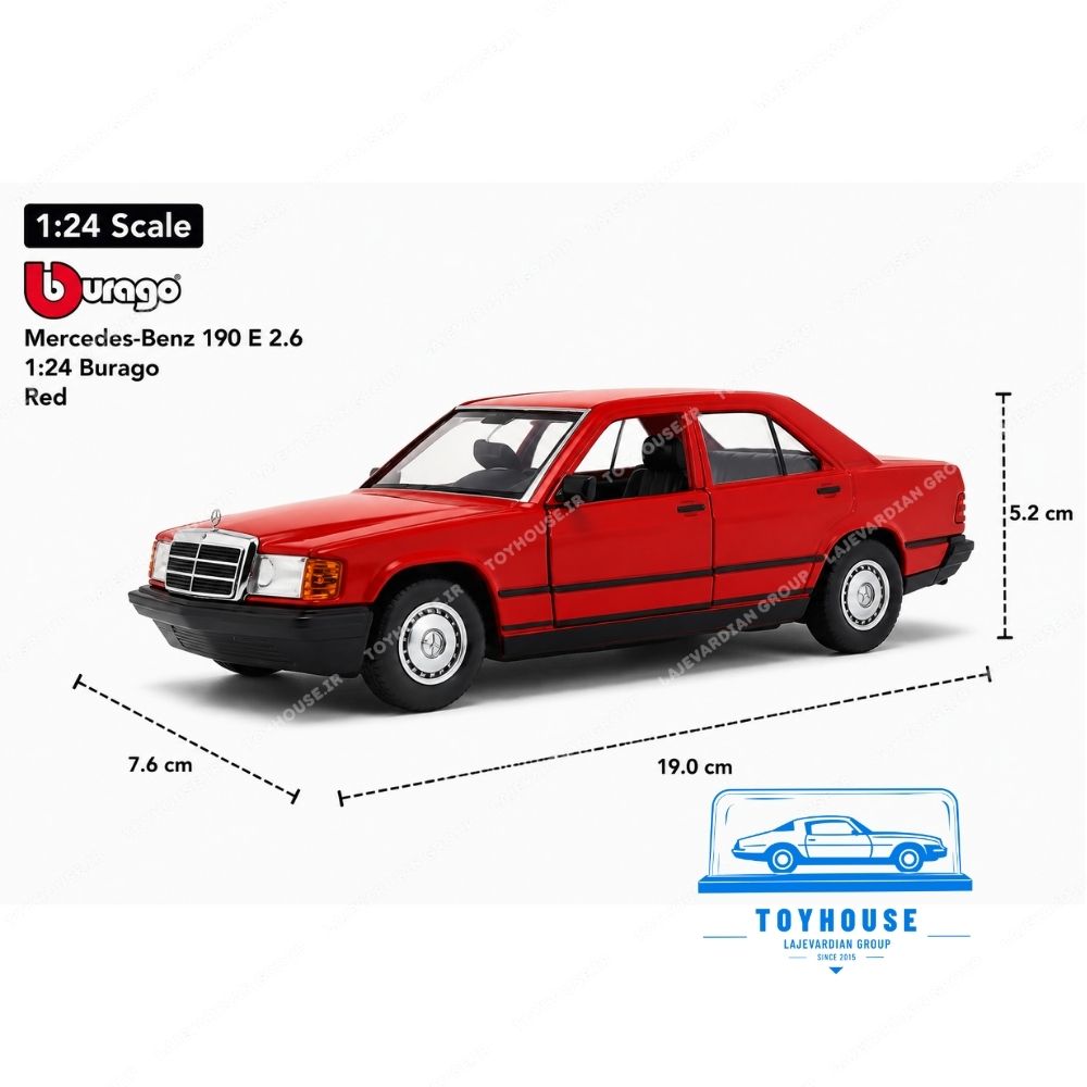 ماکت ماشین مرسدس بنز E190 1:24 بوراگو - تصویر 3