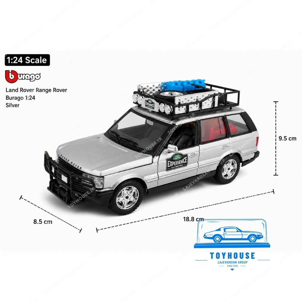 ابعاد مقیاس ۱:۲۴ ماکت فلزی رنجروور Range Rover Experience