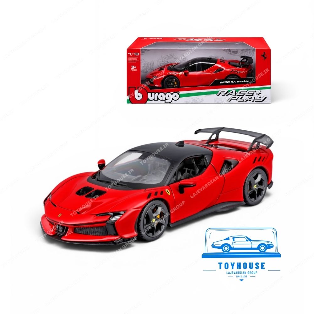 ماکت ماشین فراری SF90 XX استراداله بوراگو ۱:۱۸ - تصویر 5