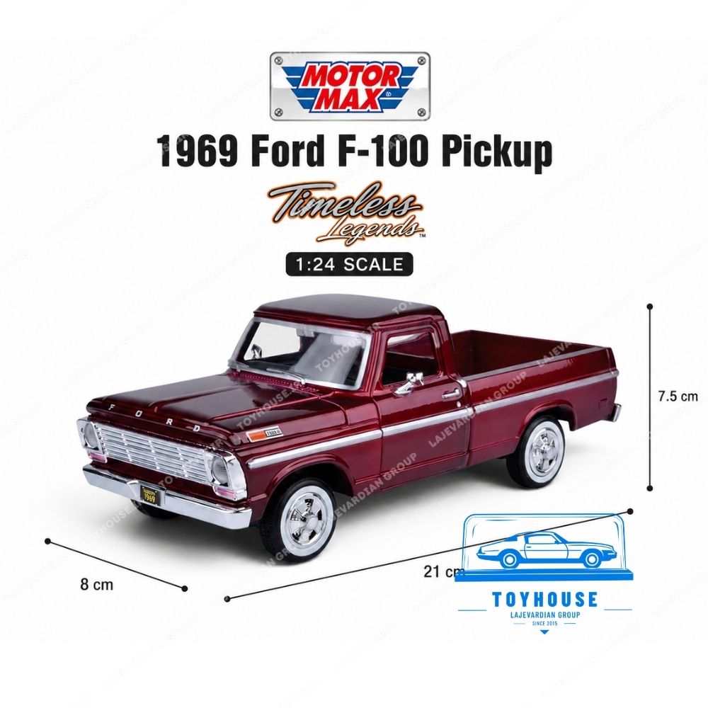 ماکت وانت فورد F-100 ۱۹۶۹ موتورمکس ۱:۲۴ - تصویر 2