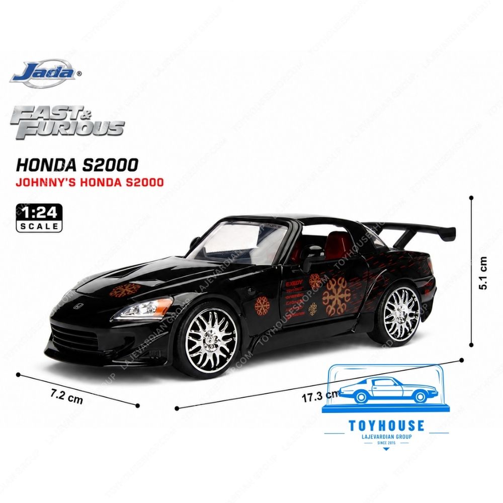ماکت ماشین هوندا S2000 جانی ترن Fast & Furious جادا ۱:۲۴ - تصویر 4