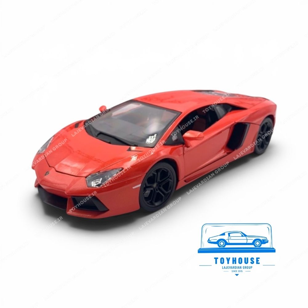 ماکت فلزی لامبورگینی اونتادور LP700-4 رودستر قرمز مقیاس 1:18 برند بوراگو Lamborghini Bburago
