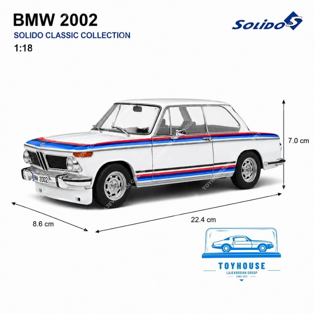 ماکت BMW 2002 tii Turbo Evocation سولیدو ۱:۱۸ - تصویر 3