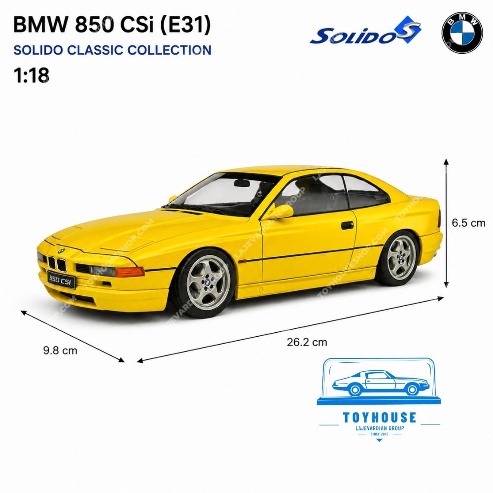 ماکت ماشین بی ام و BMW 850 CSi سولیدو مقیاس ۱:۱۸ - تصویر 3