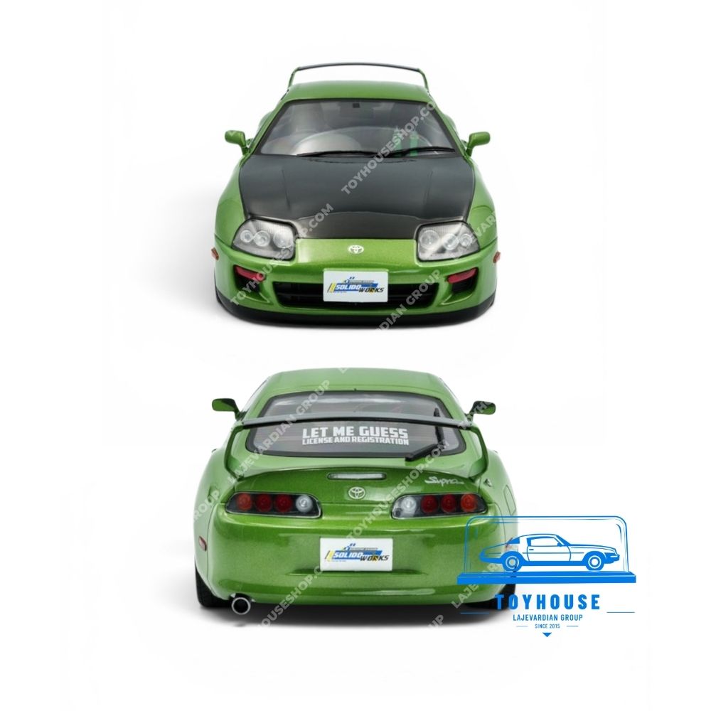 ماکت ماشین تویوتا سوپرا MK4 (A80) ۱۹۹۳ (کاپوت مشکی) سولیدو ۱:۱۸ - تصویر 3