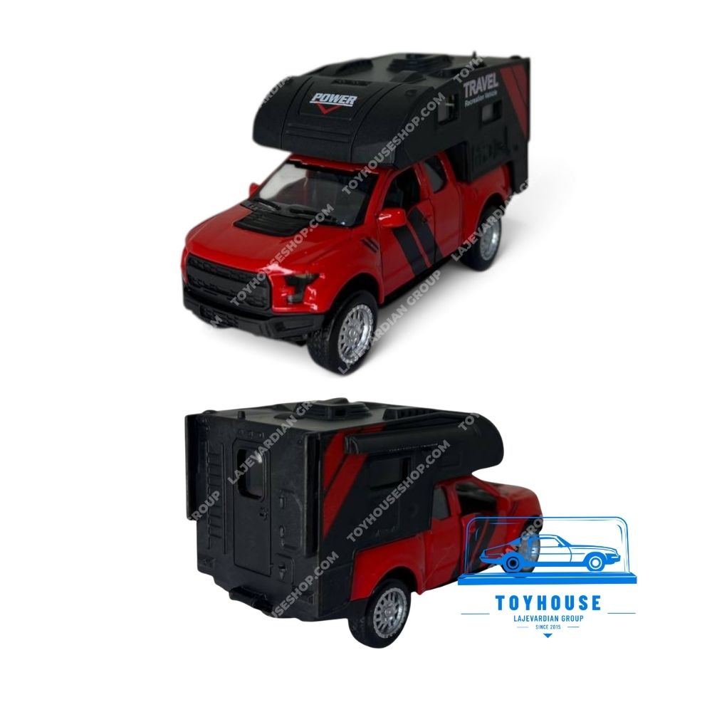 ماکت ماشین فورد F-150 کمپر موزیکال چراغدار عقبکش - تصویر 4