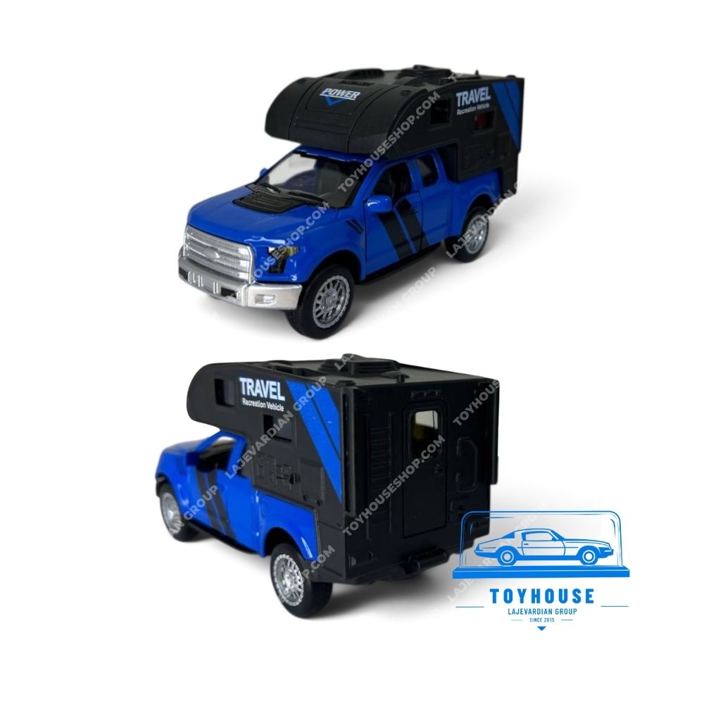 ماکت ماشین فورد F-150 کمپر موزیکال چراغدار عقبکش - تصویر 3