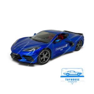 ماکت شورولت کوروت C8 Dealertrack 2022 آبی Jada Toys نمای جلو سه رخ